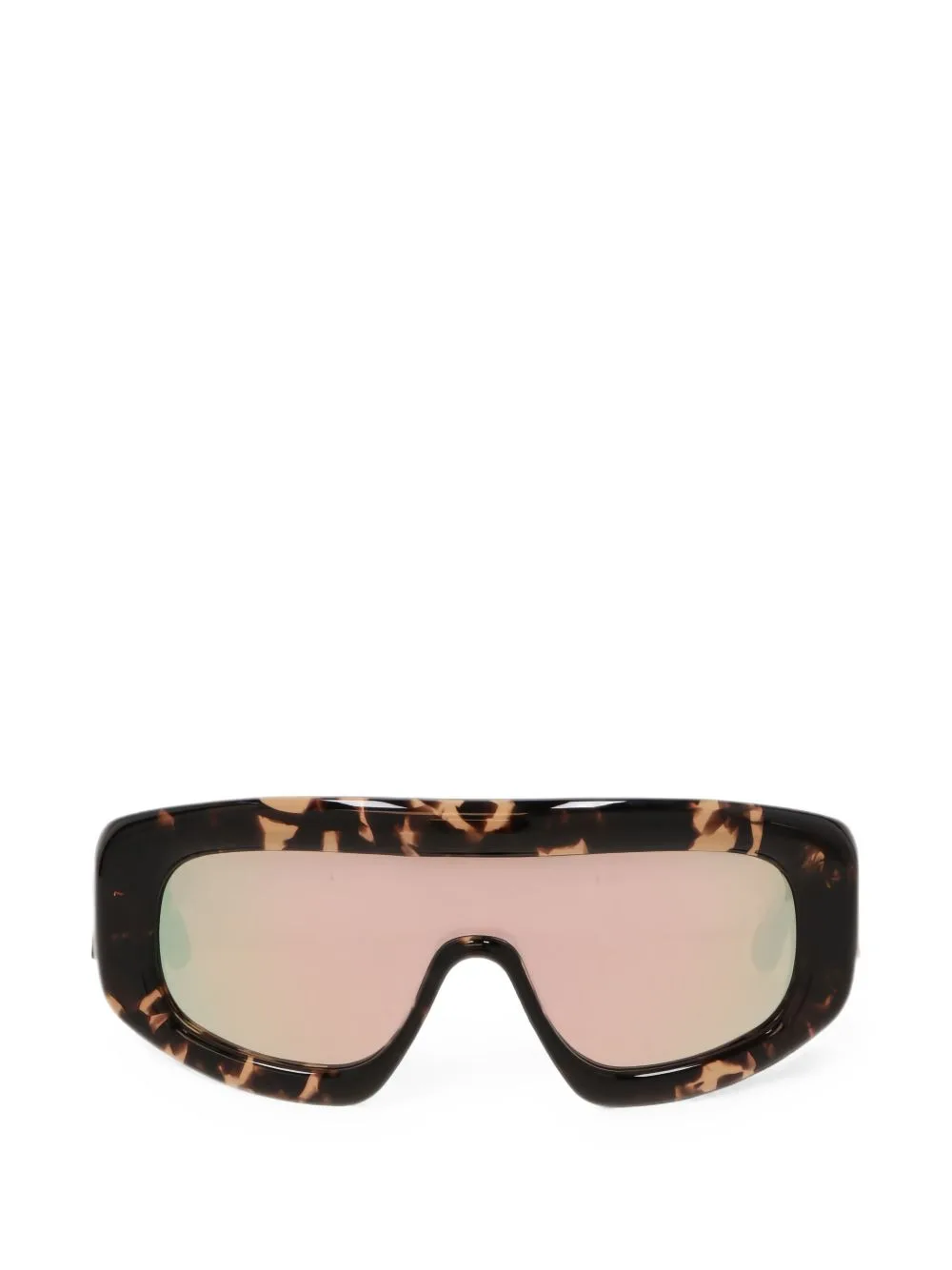 Tortoiseshell-Effect Shield-Frame Sunglasses by Palm Angels