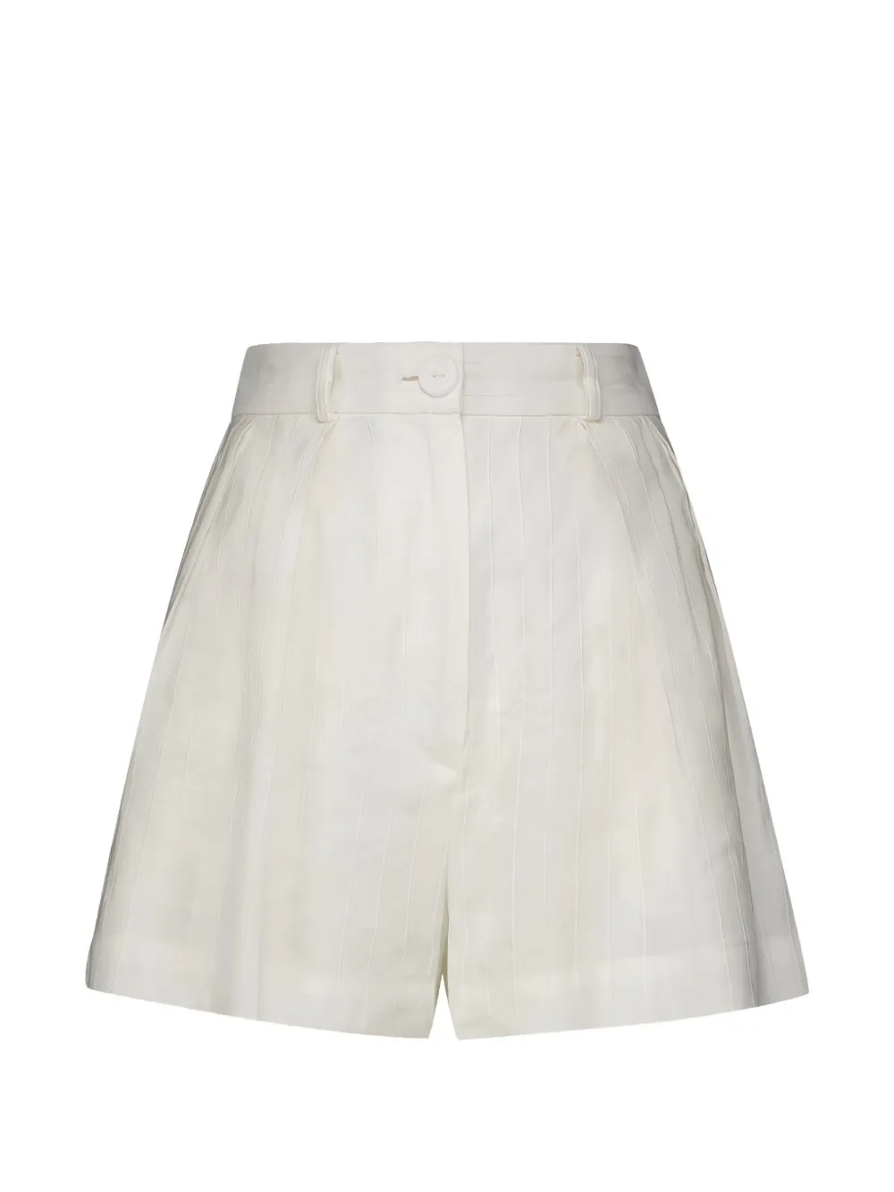 Button-Fastening Pleated Shorts by Matthew Bruch