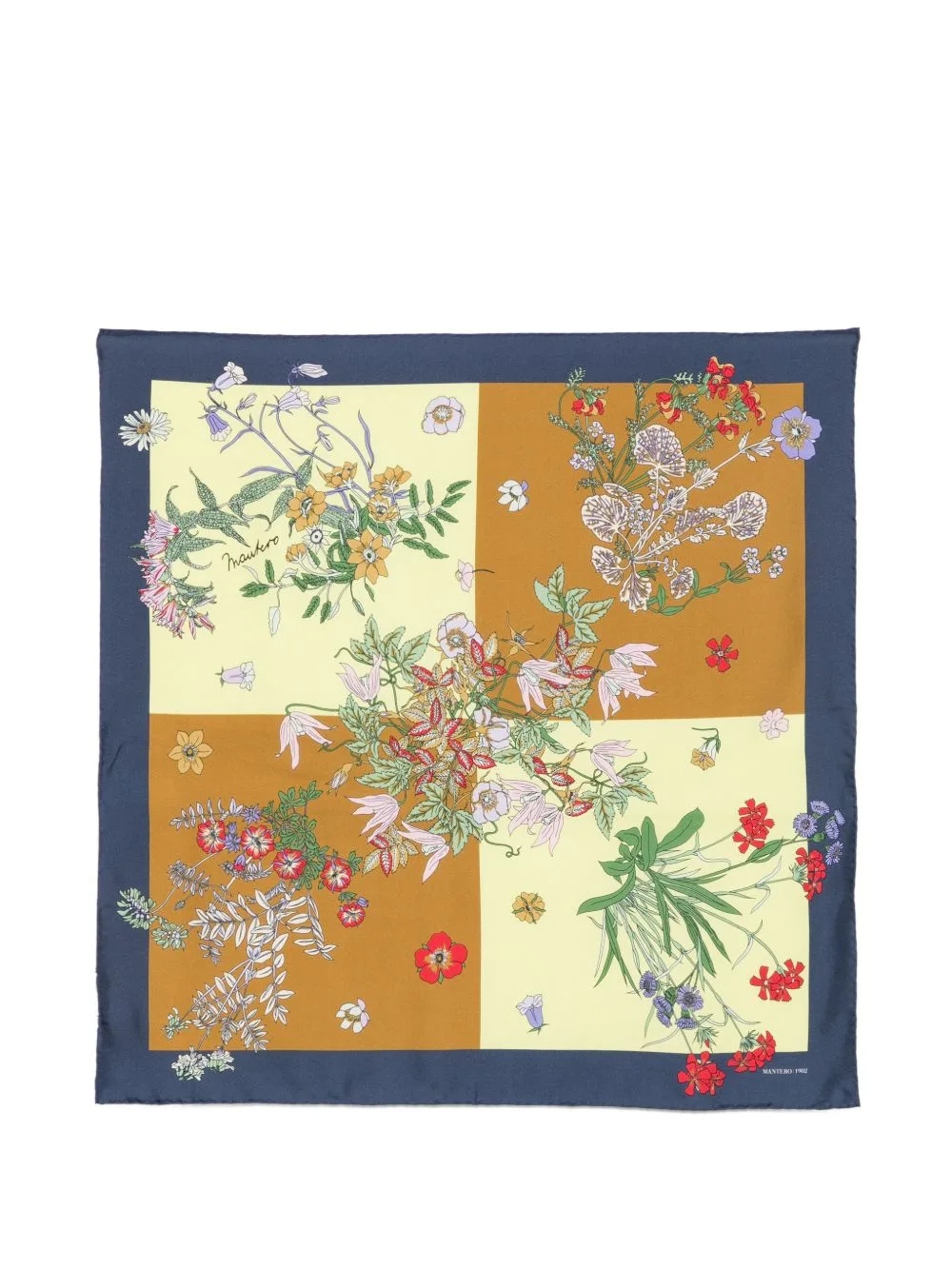Floral-Print Square Scarf by MANTERO 1902