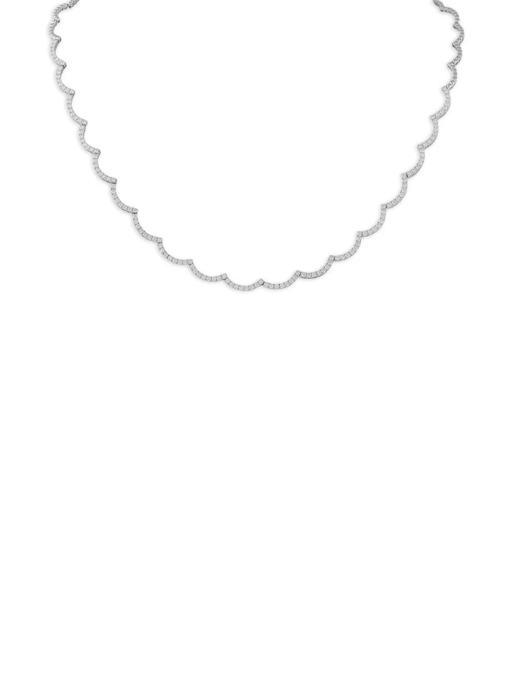 Diamond Scalloped Necklace by LB Exclusive