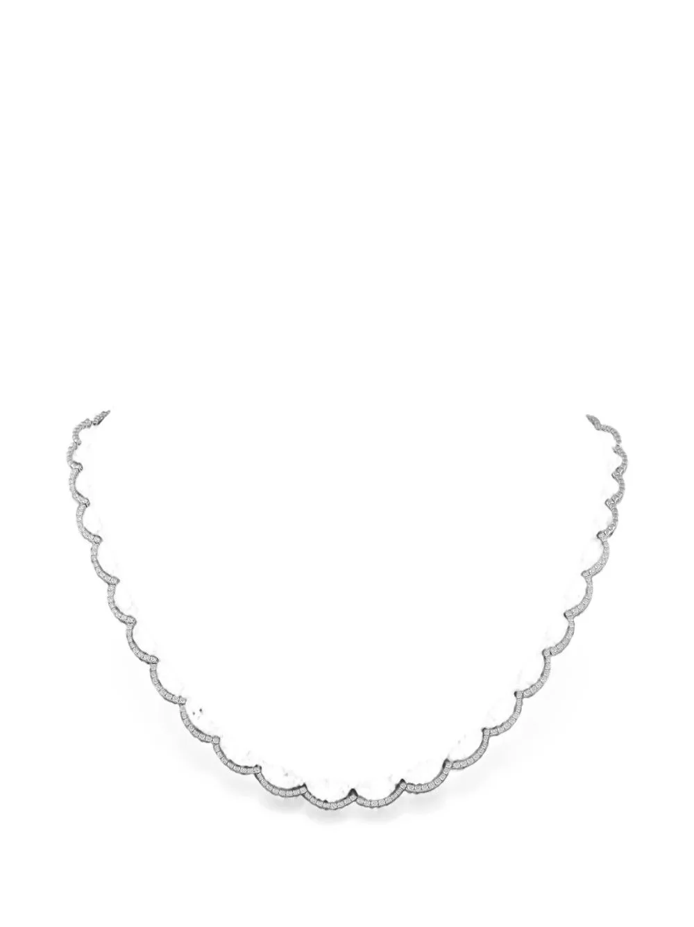 Diamond Scalloped Necklace by LB Exclusive