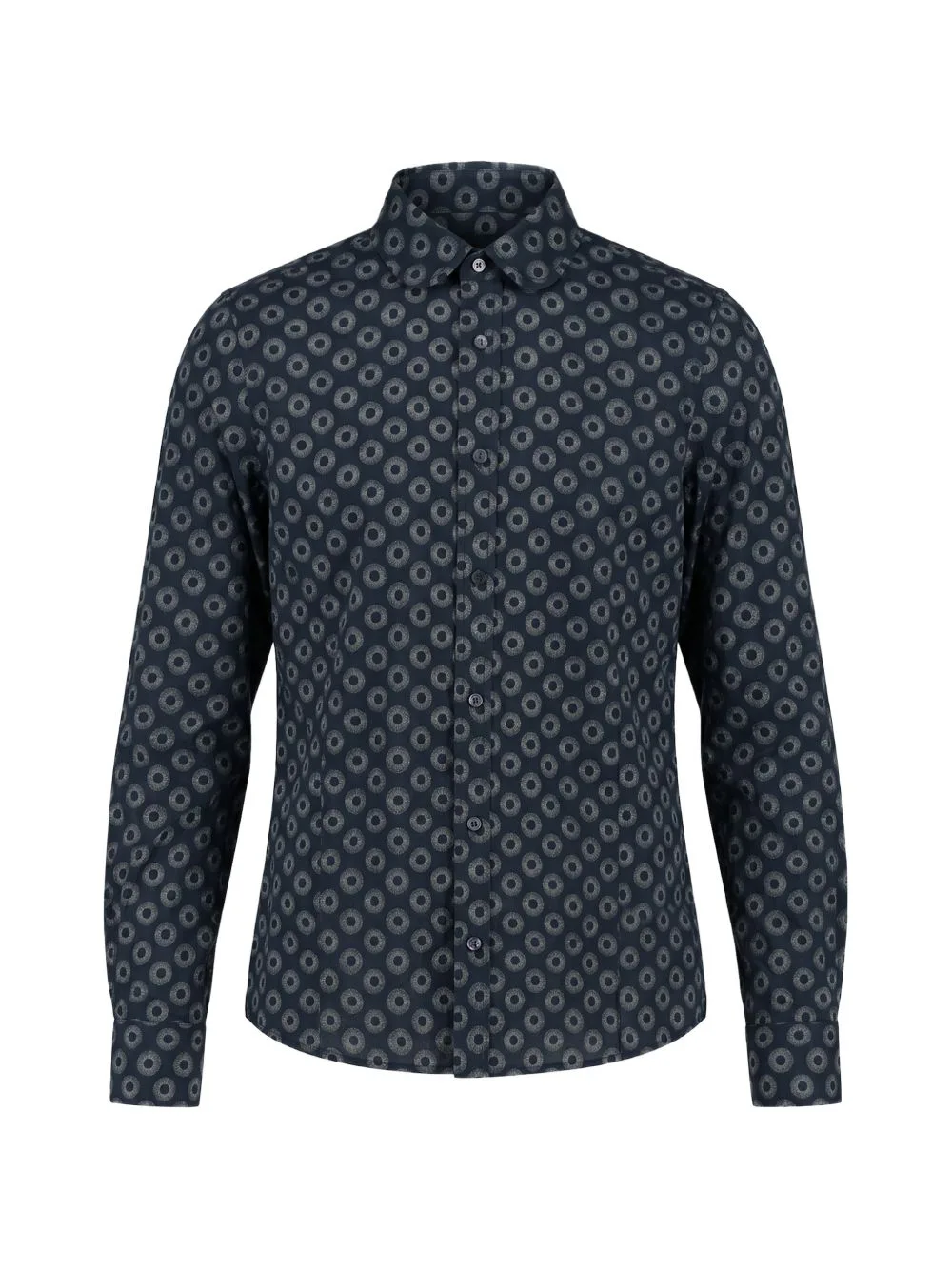 Sunburst-Pattern Club-Collar Shirt by R13