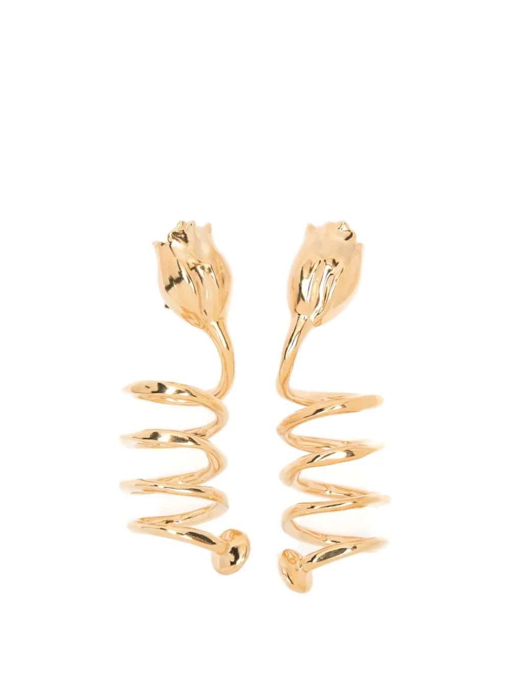 Spiral Flower-Motif Earrings by Chloé