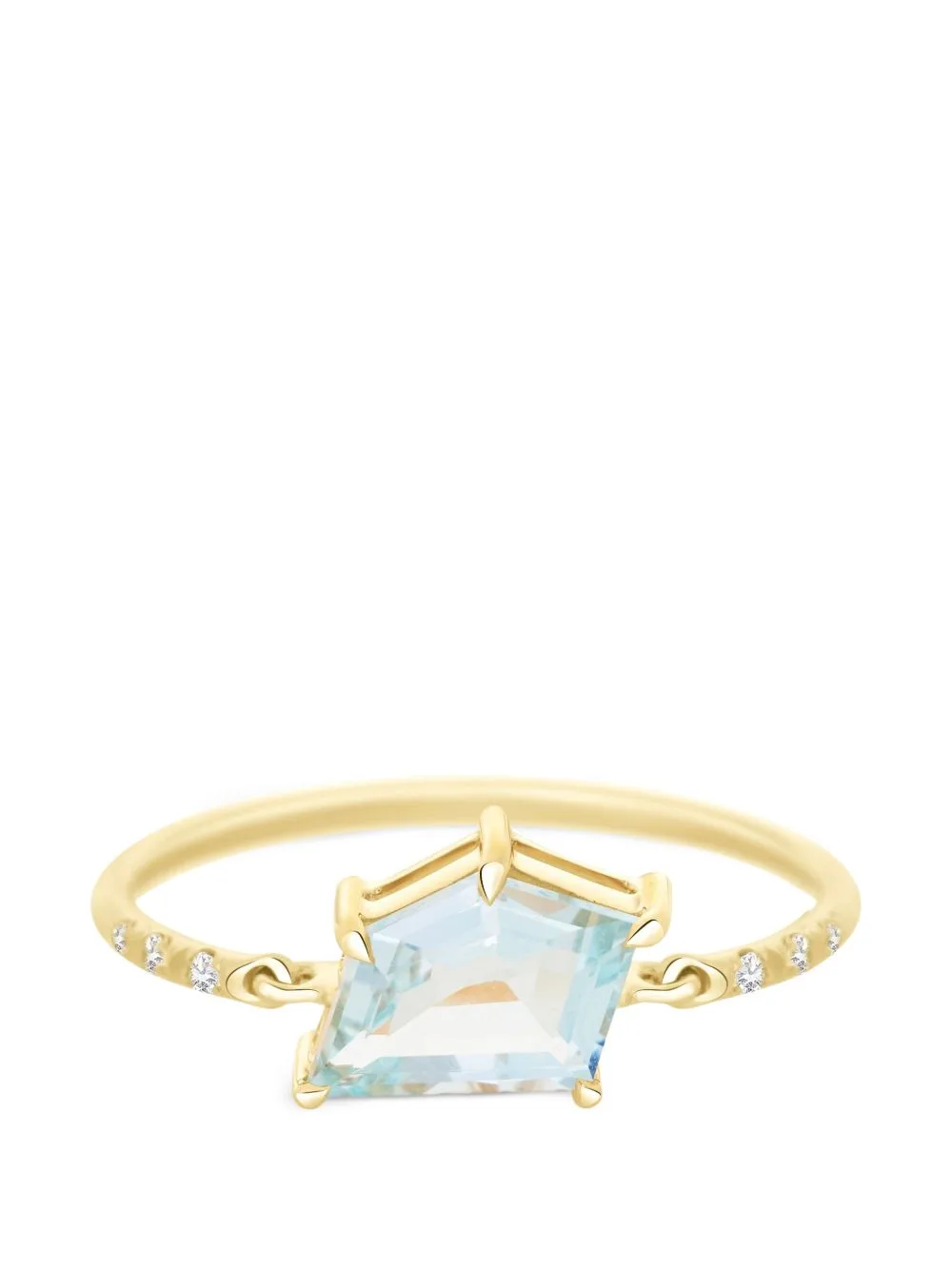 Contour Aquamarine and Diamond Ring by YI Collection