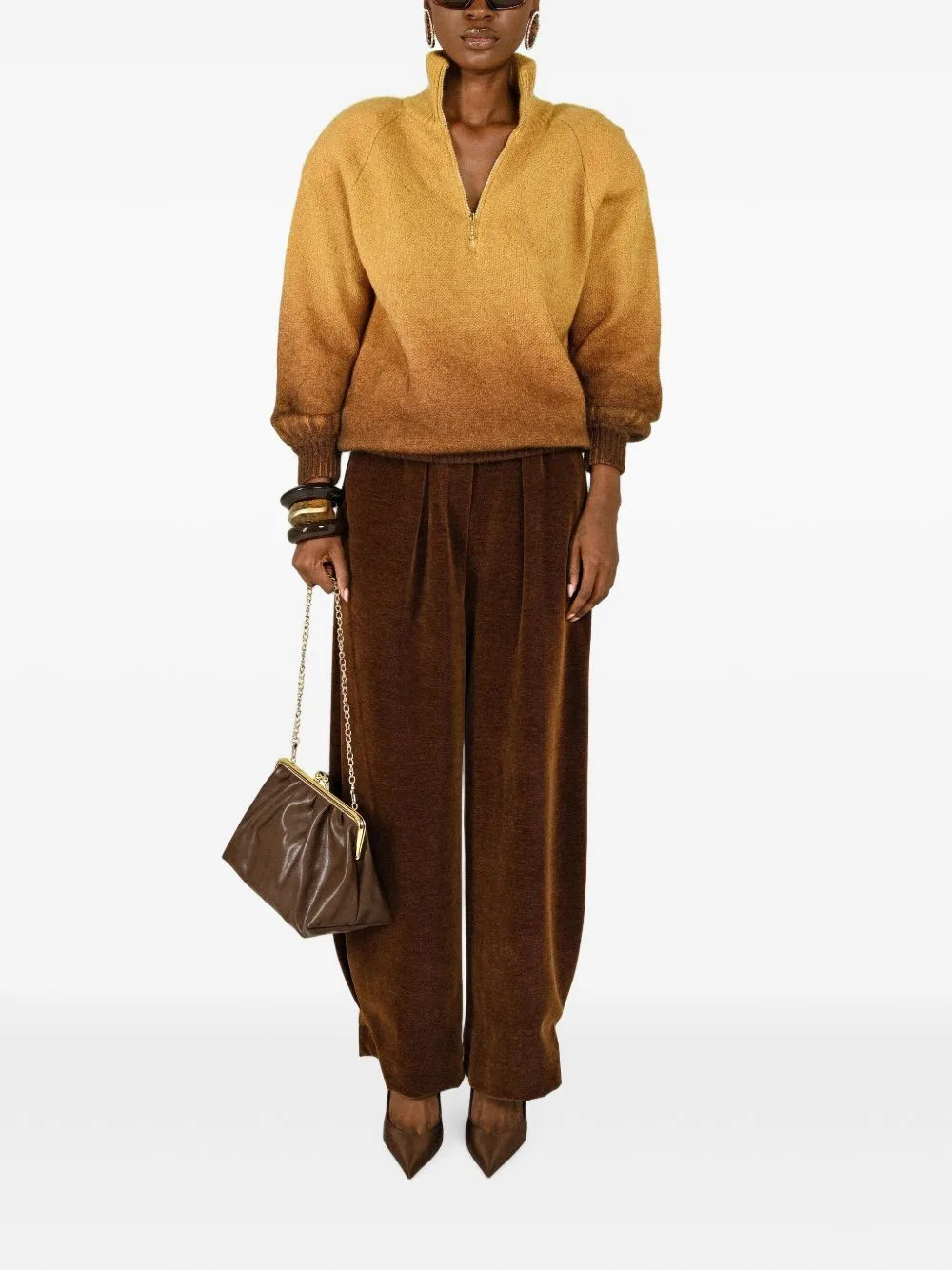 Ombré-Effect Mohair-Blend Sweater by Rowen Rose