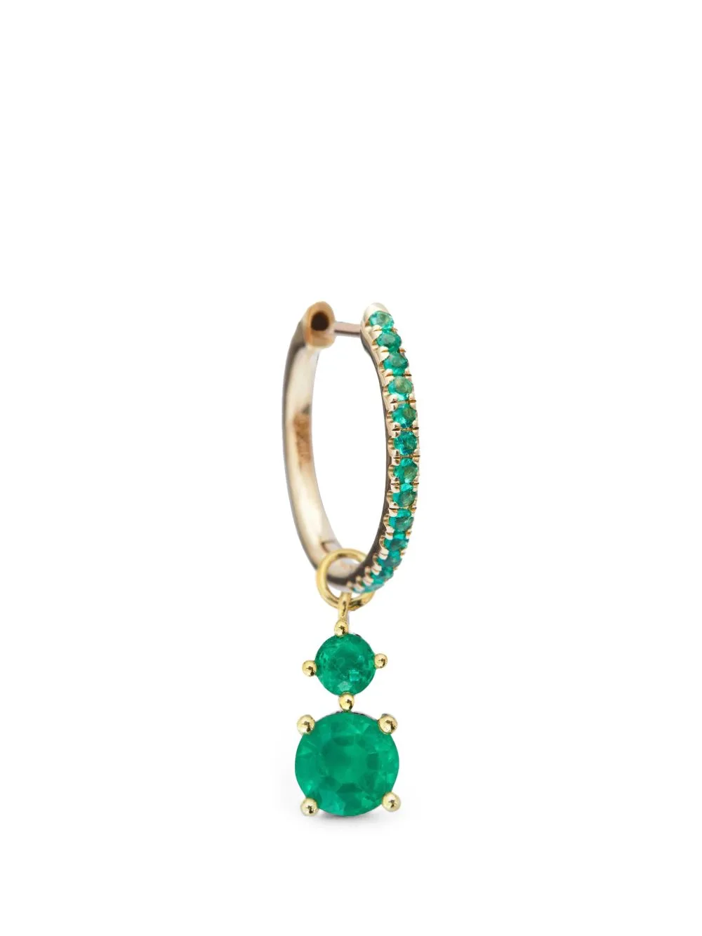 Emerald Hoop Earring