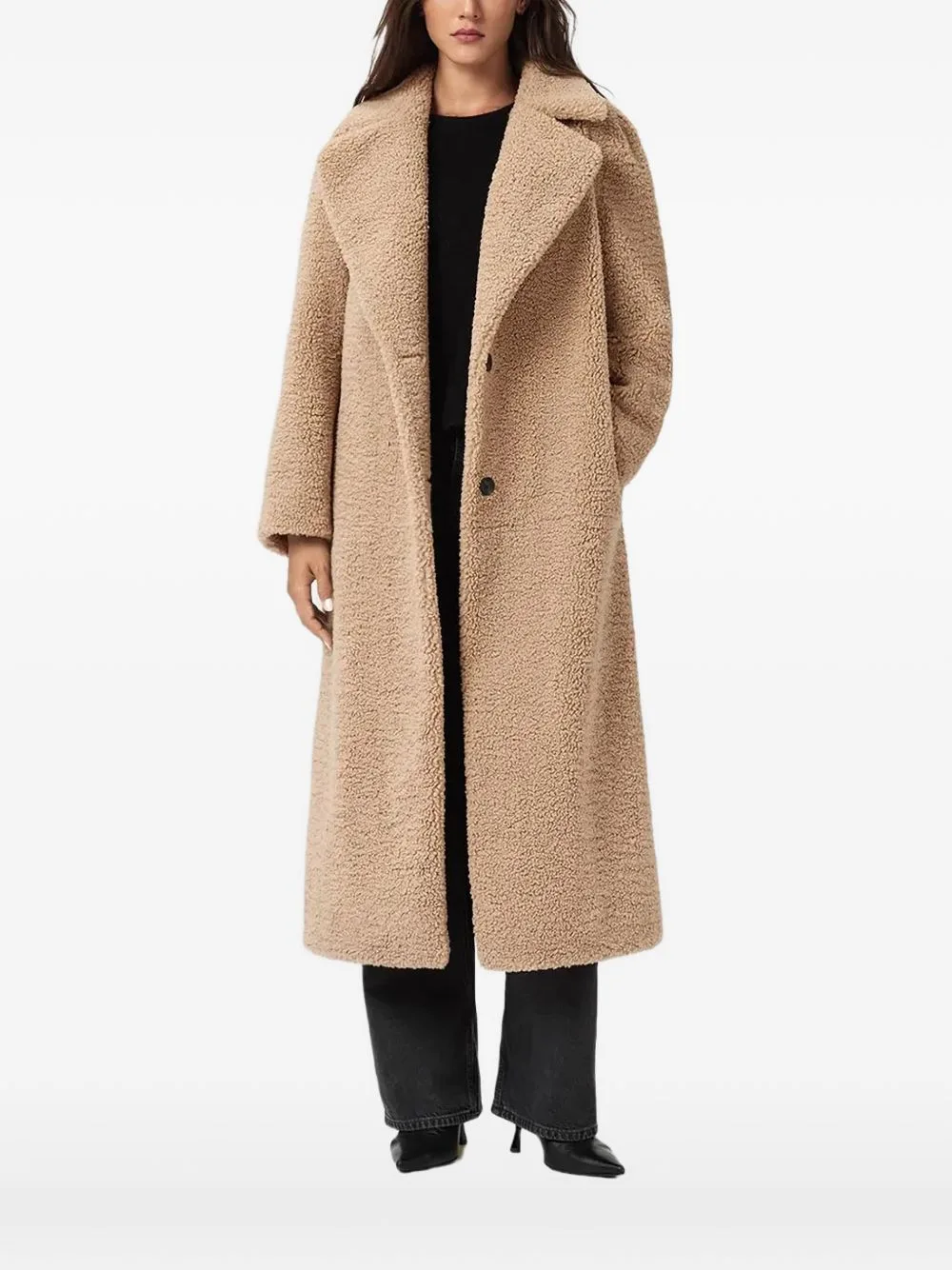 Freddie Button-Fastening Coat by AllSaints
