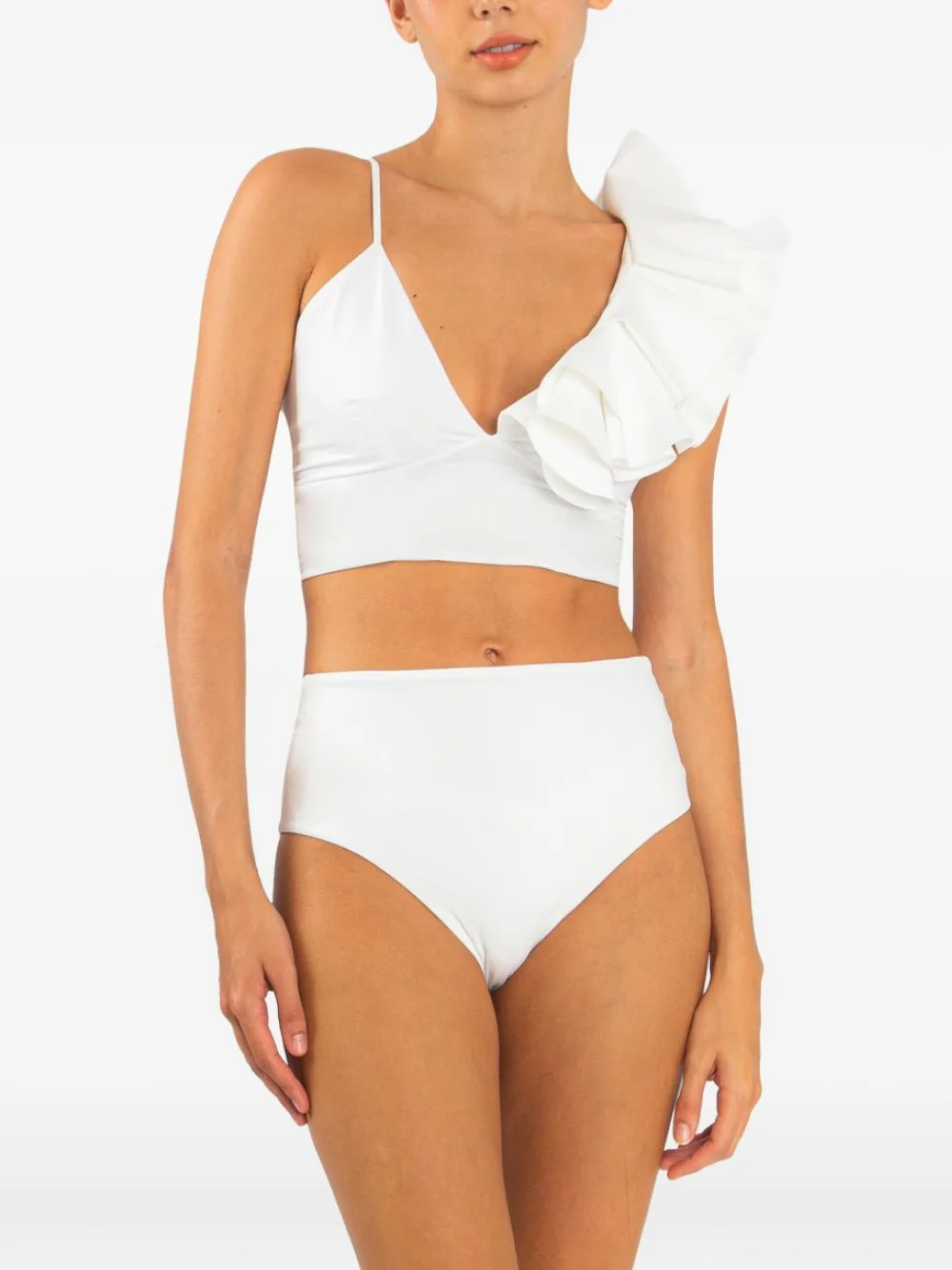 Orilla Ruffled Bikini by Maygel Coronel