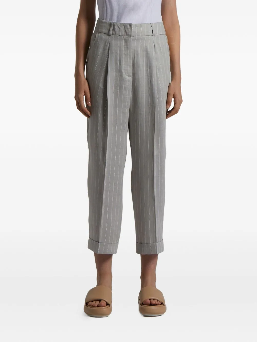 Pinstriped Trousers by Peserico