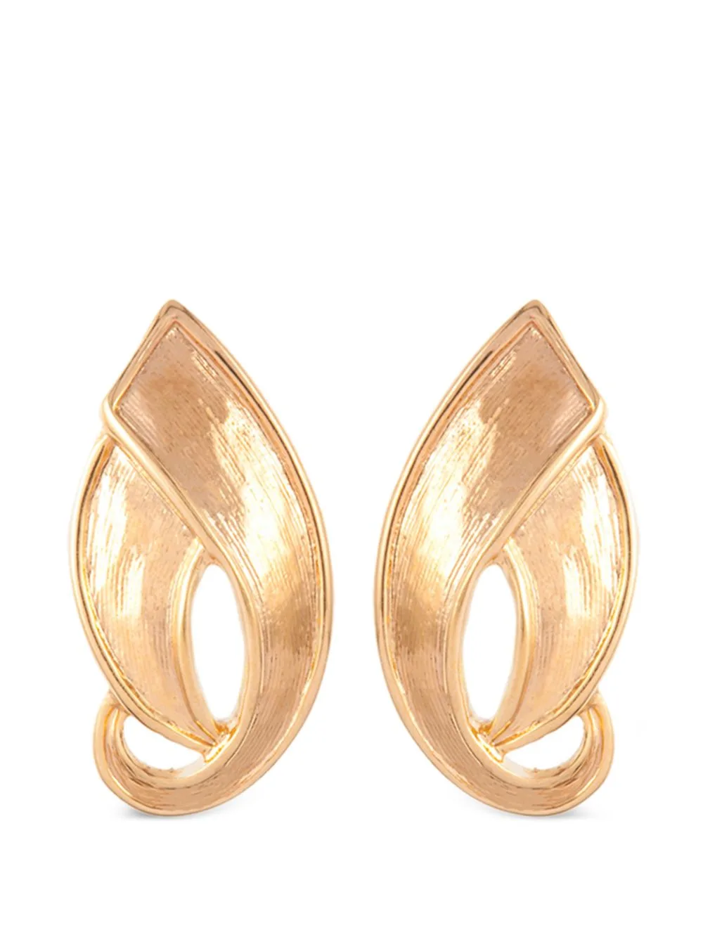 1980s Leaf-Shaped Earrings