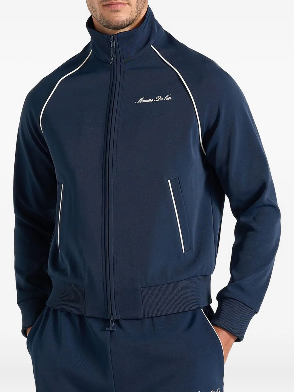 Signature Piped Track Jacket by Manière De Voir