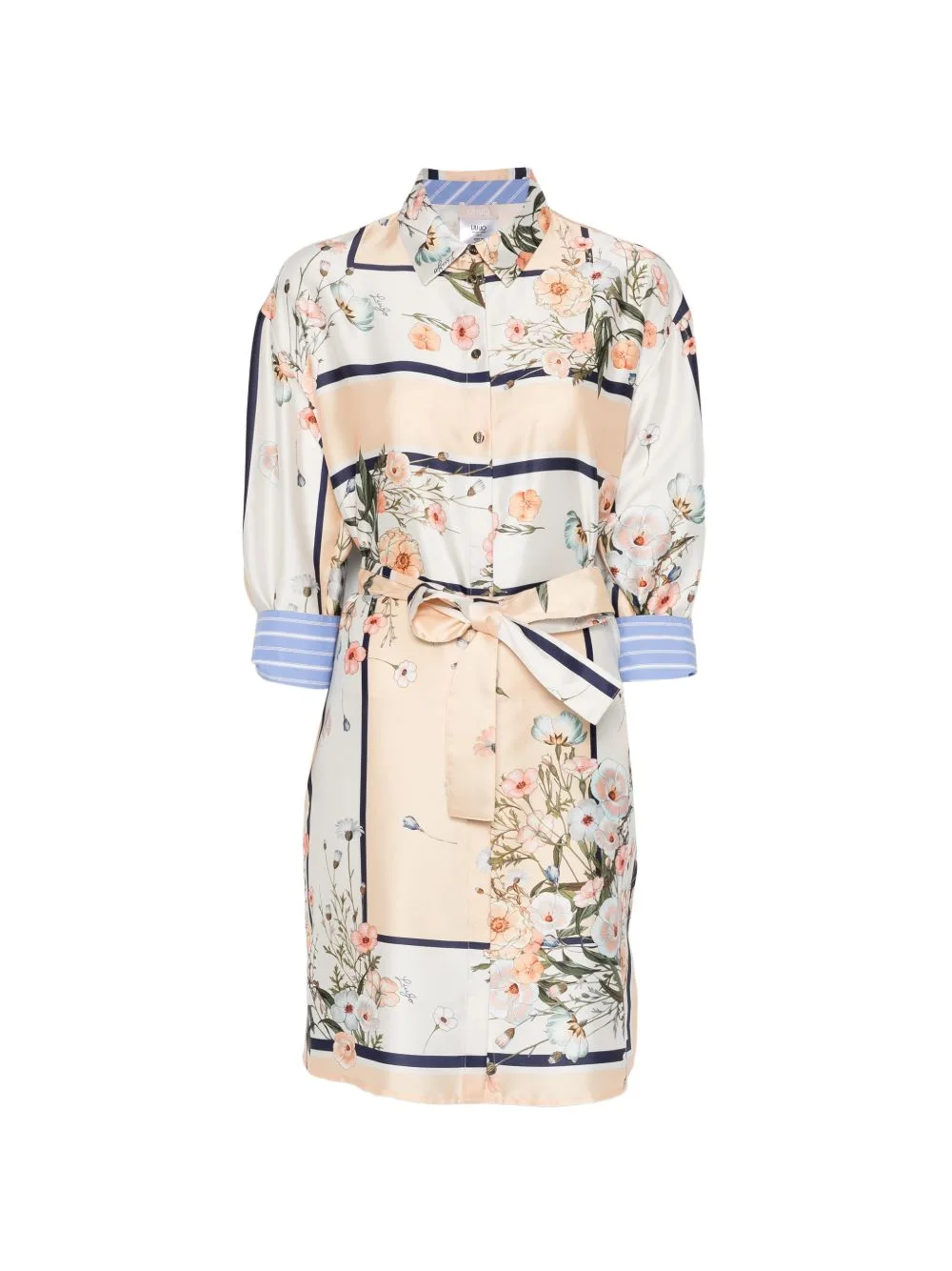 Short Printed Twill Dress by LIU JO
