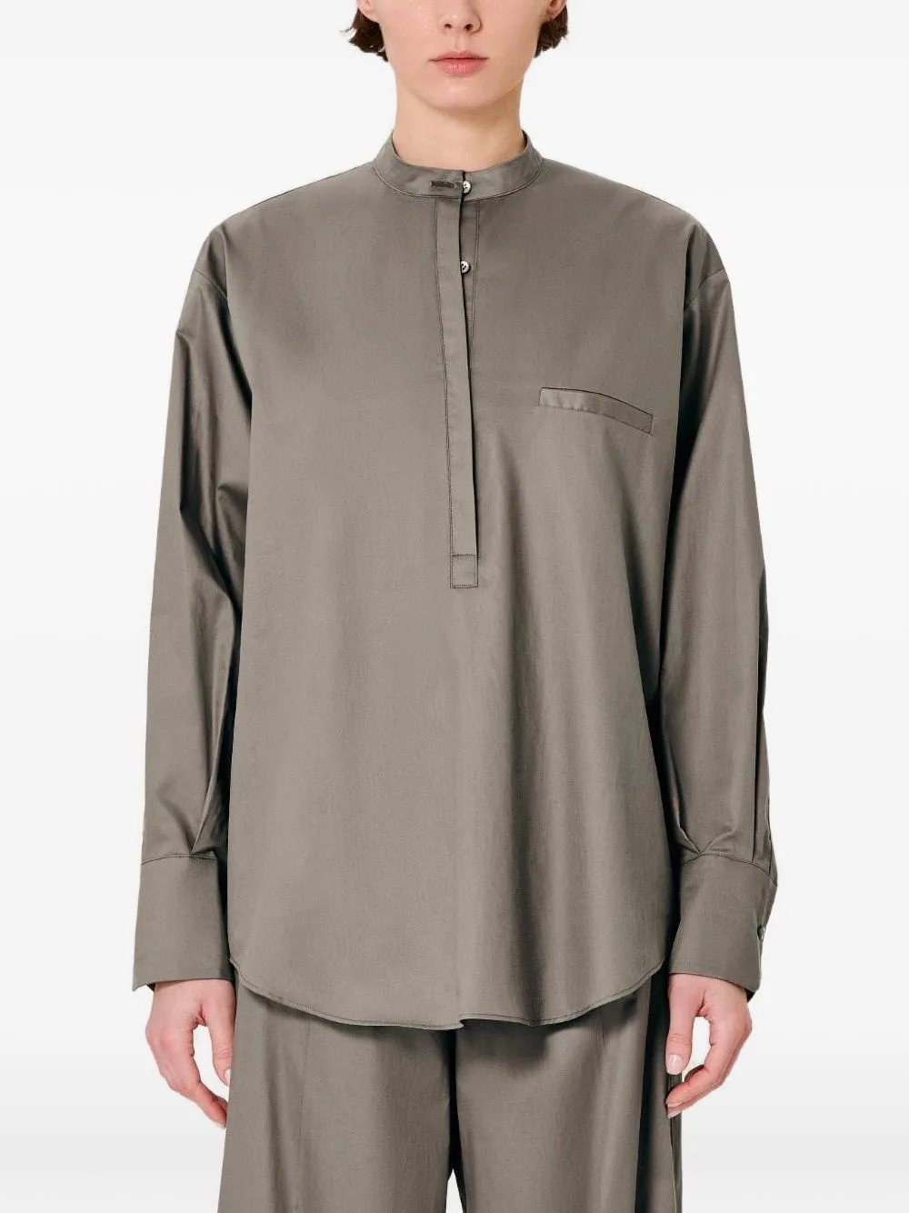 Balloon Chest-Pocket Blouse by SA SU PHI