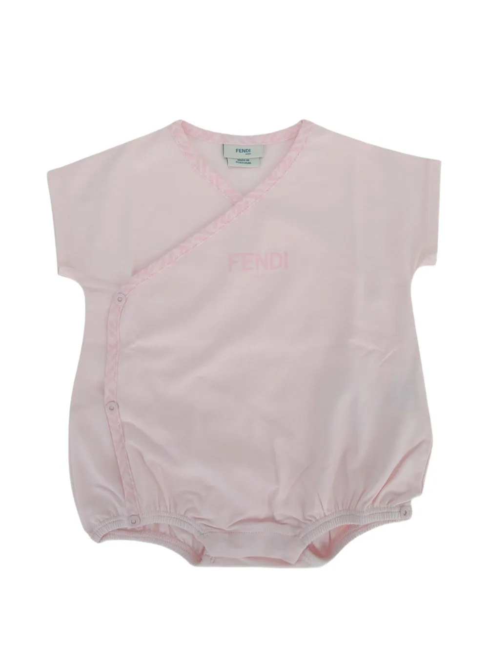 Logo-Print Wrap Bodysuit by Fendi Kids