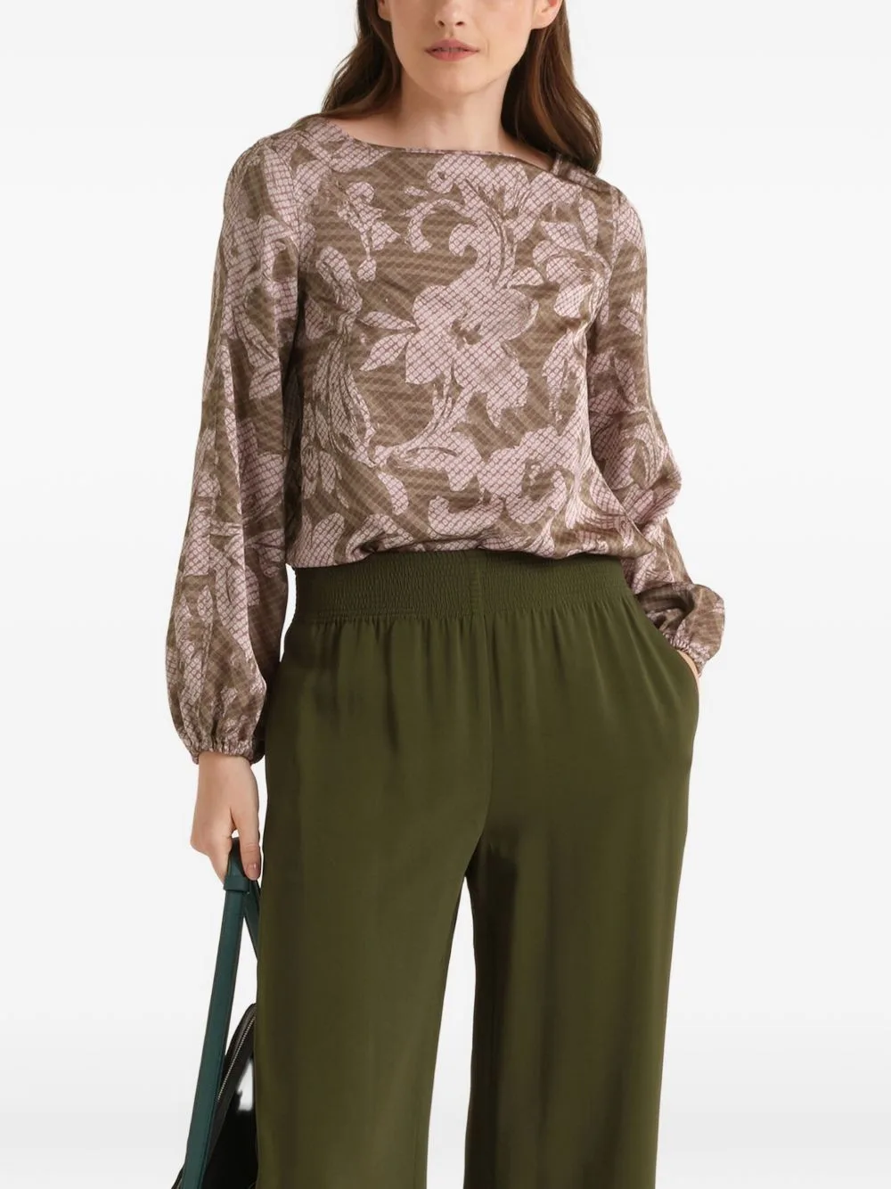 Floral-Print Reversible Blouse by MALIPARMI