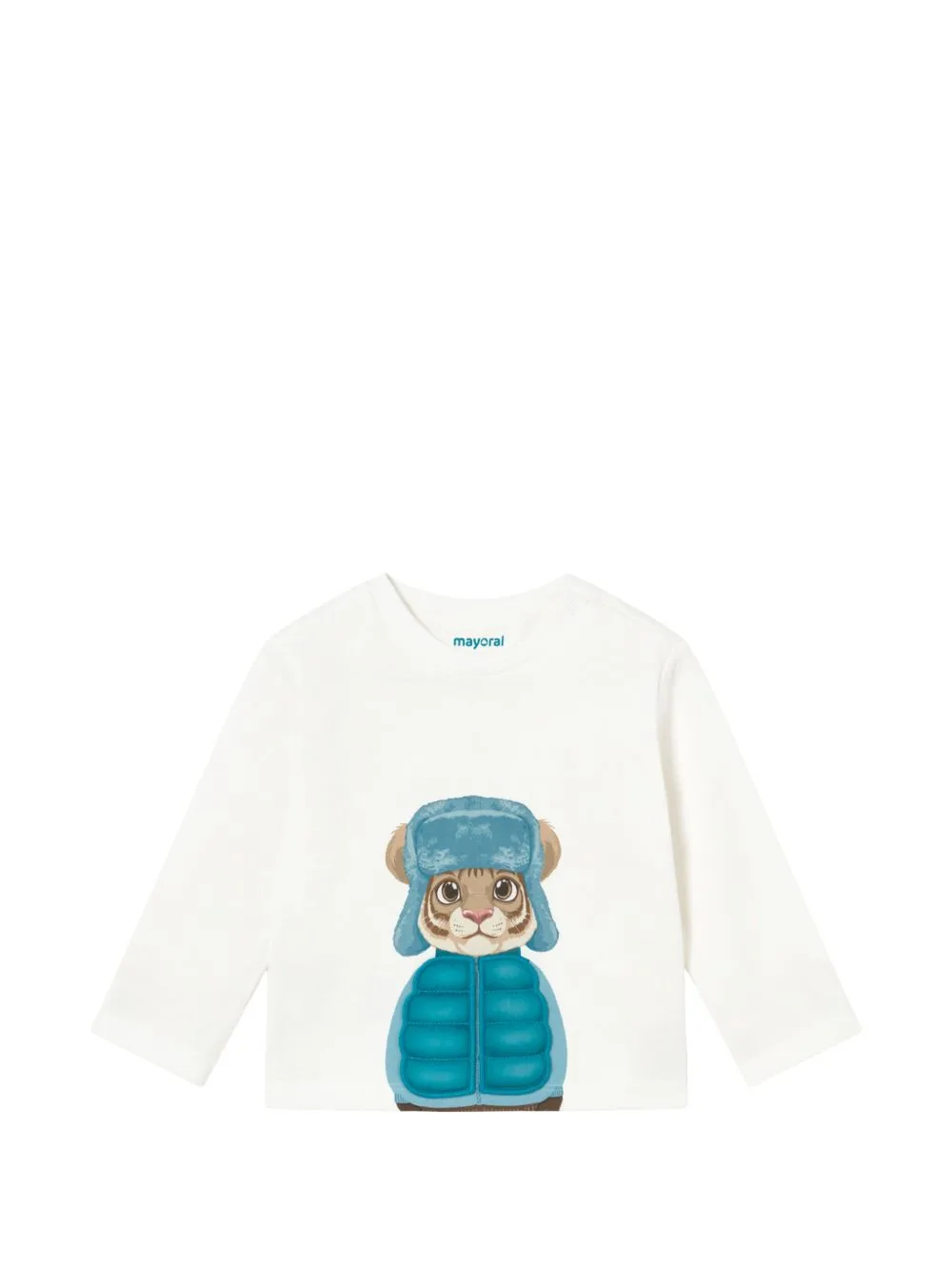 Tiger-Print Long-Sleeve T-Shirt by Mayoral