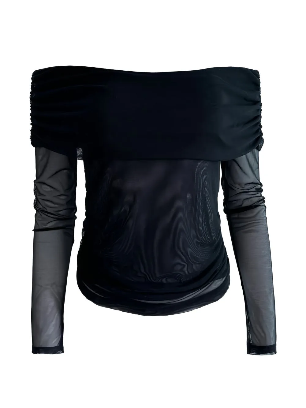 Sunset Off-Shoulder Mesh Top by Taylor
