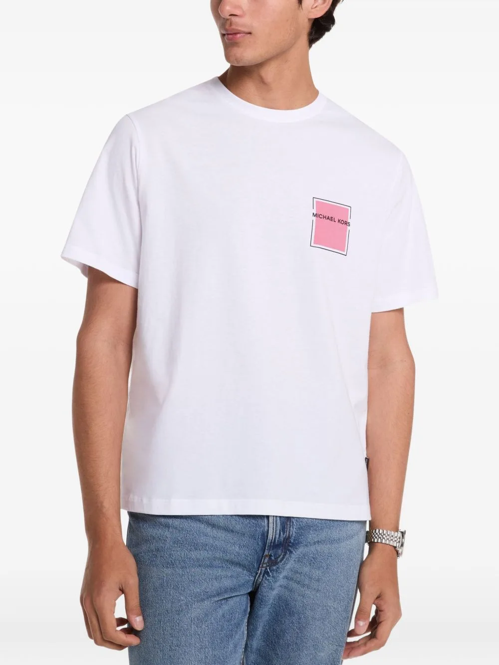 Logo-Print Cotton T-Shirt by Michael Kors