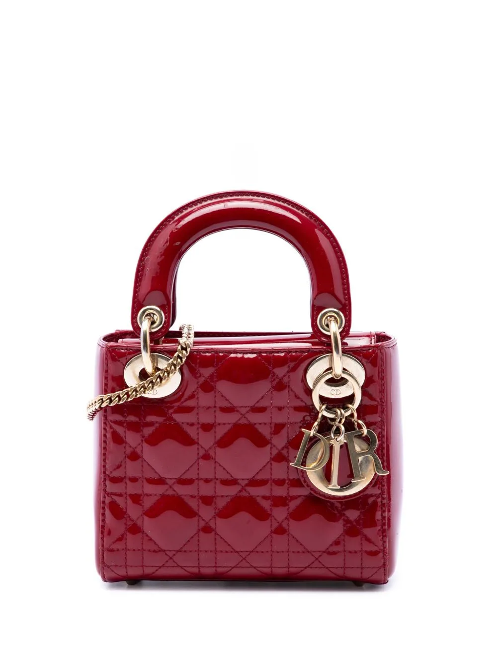 2019 Mini Patent Cannage Lady Dior Satchel