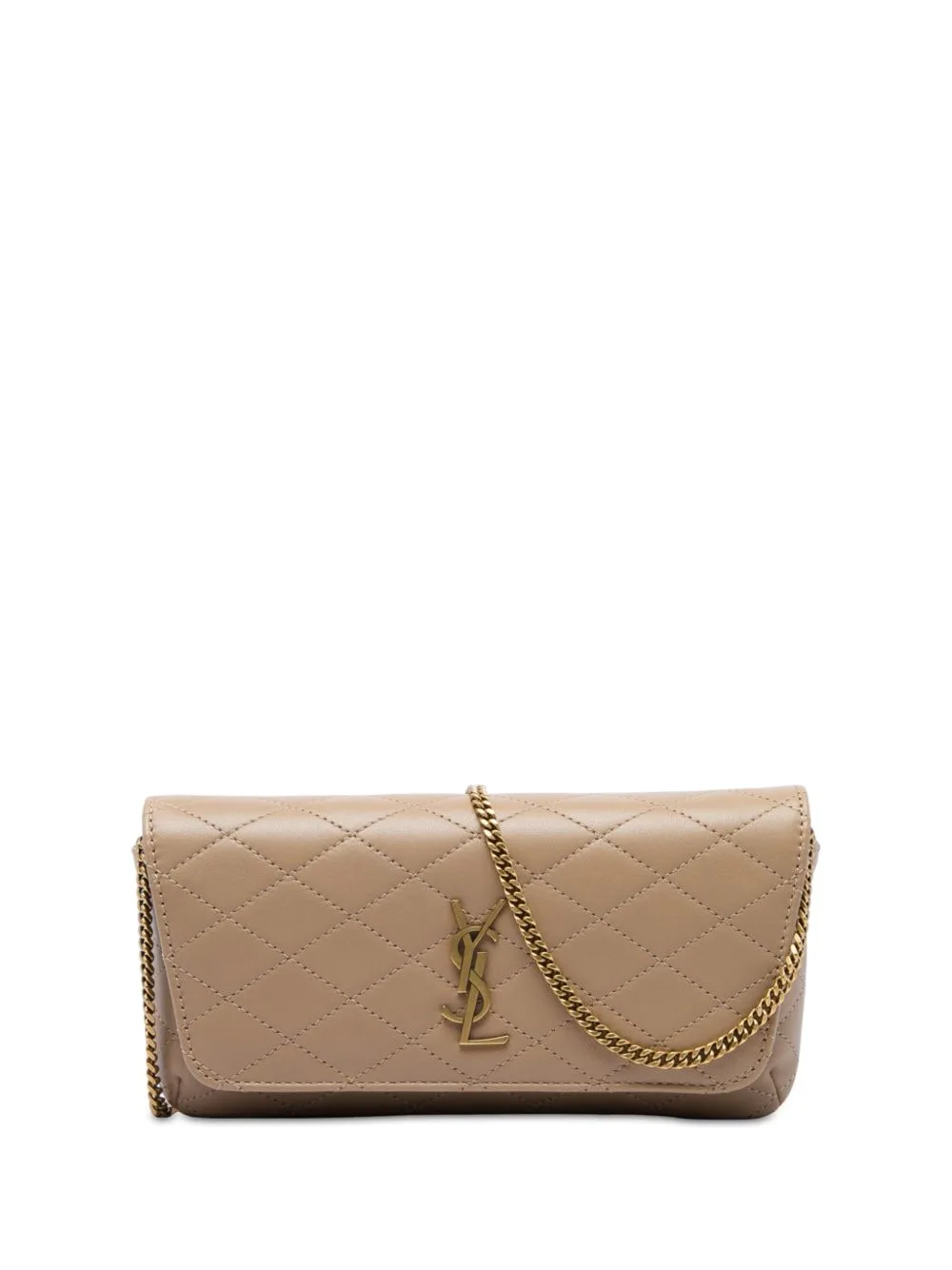 2025 Quilted Lambskin Monogram Gaby Phone Holder Crossbody Bag by Saint Laurent Pre-Owned