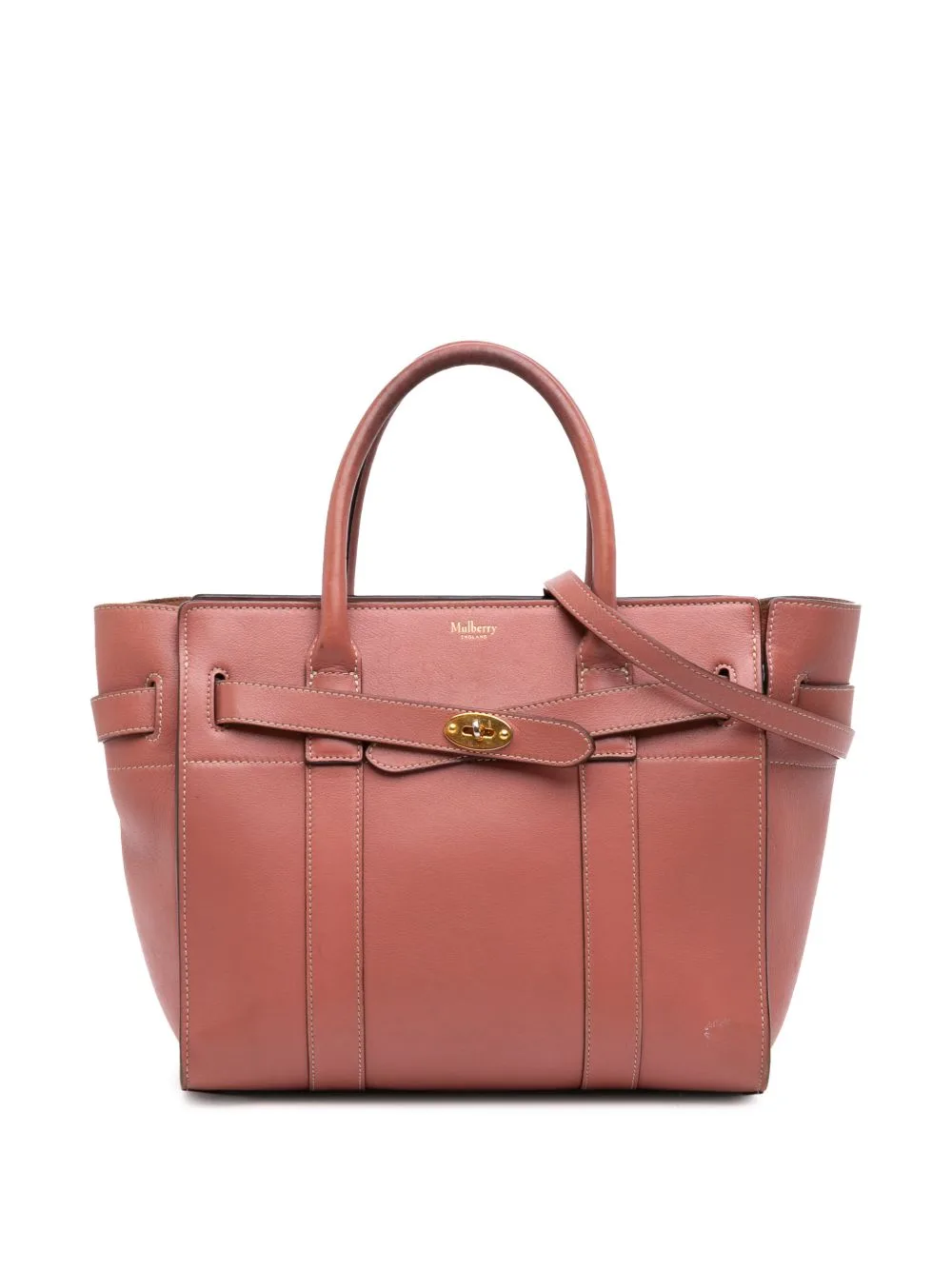 2016-2026 Small Smooth Calfskin Zipped Bayswater Satchel by Mulberry Pre-Owned