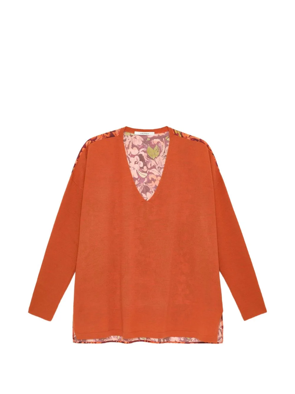 Floral-Print V-Neck Sweater by MALIPARMI