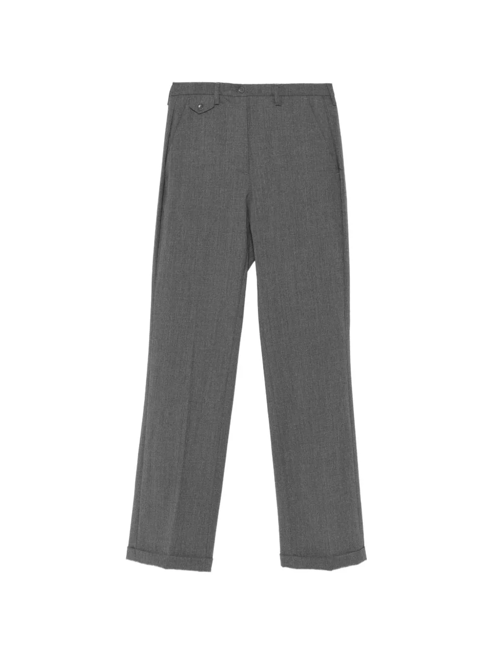 Button-Detail Straight-Leg Trousers by Seventy