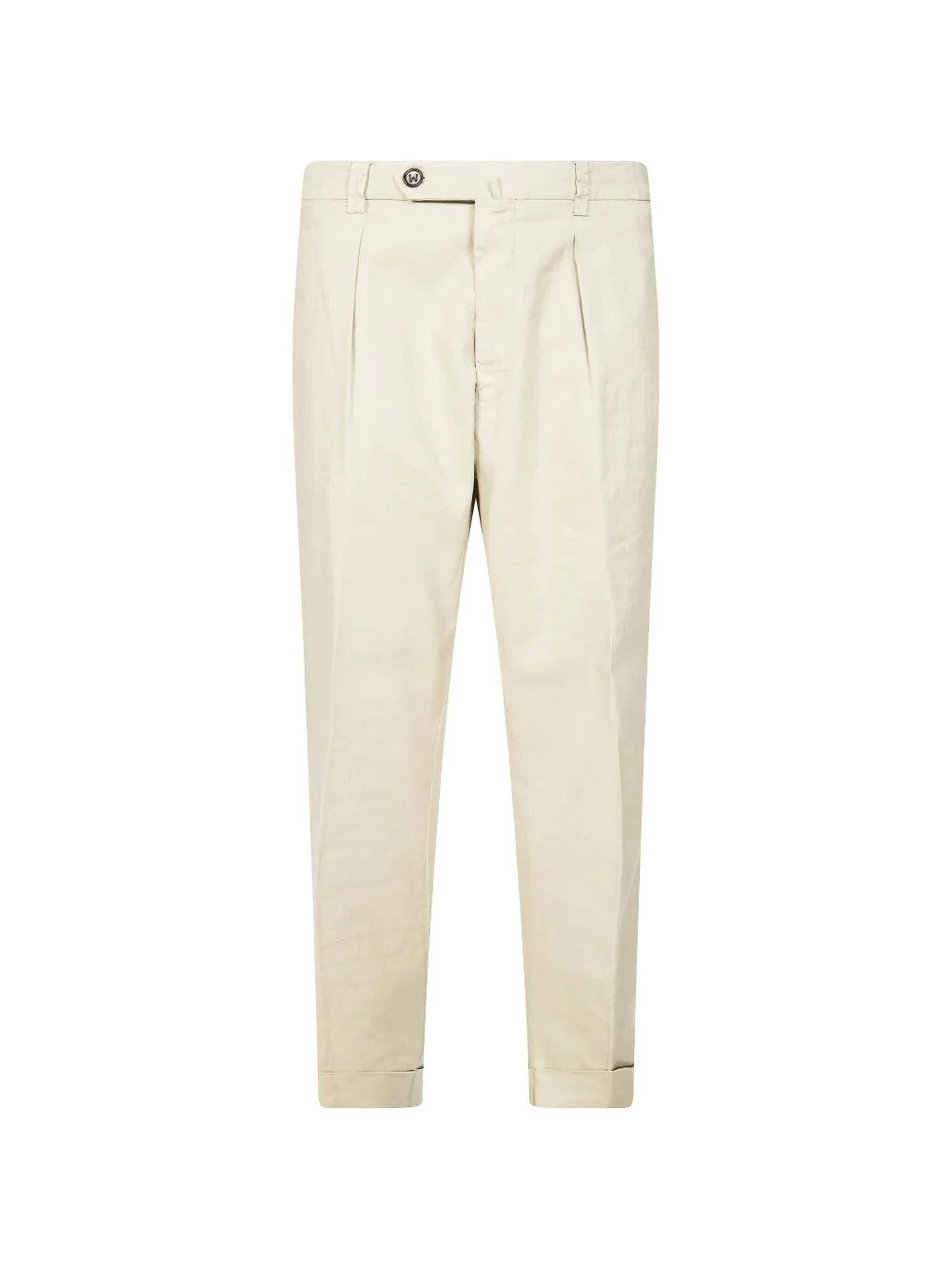 Pleated Turn-Up Trousers