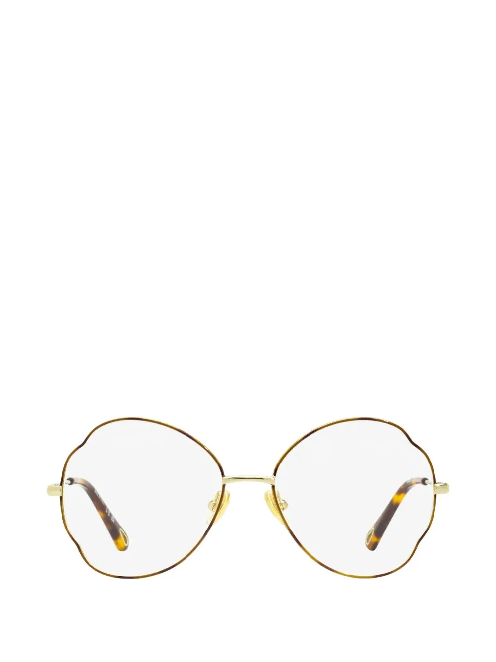 Scalloped Round-Frame Glasses by Chloé Eyewear