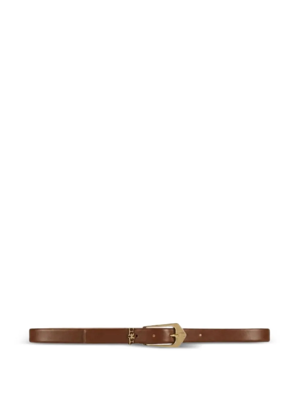 Leather Belt with Logo Details by Elisabetta Franchi