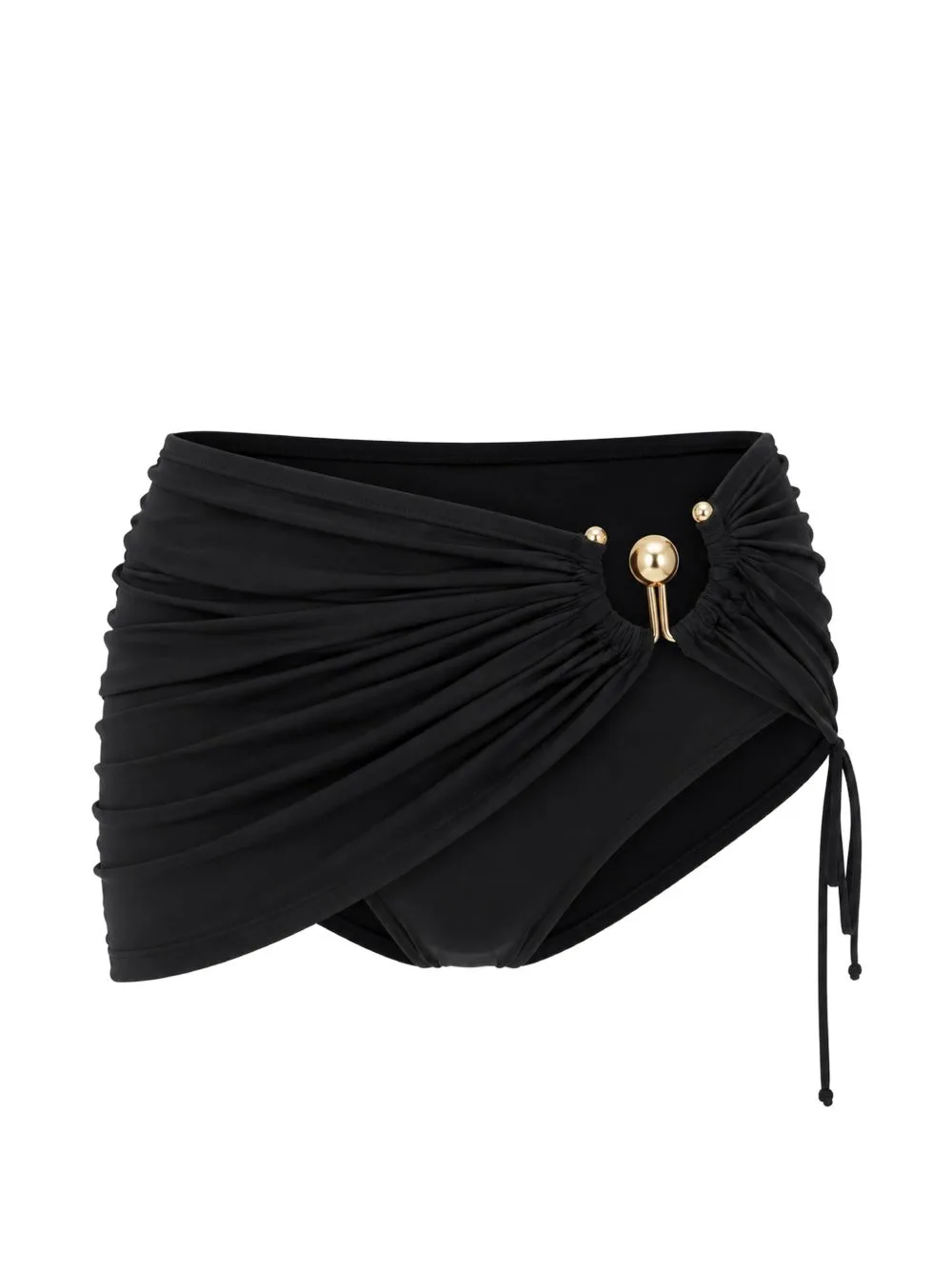Ruched Hardware-Detail Skirt Bottoms by Christopher Esber