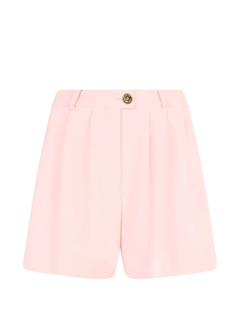 Pleated High-Waisted Tailored Shorts