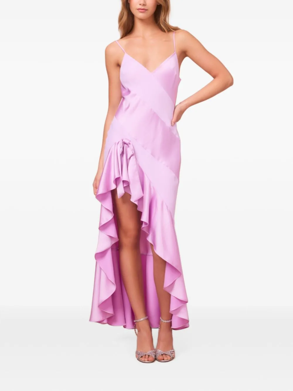 Mallee Ruffled Asymmetric Dress by LoveShackFancy