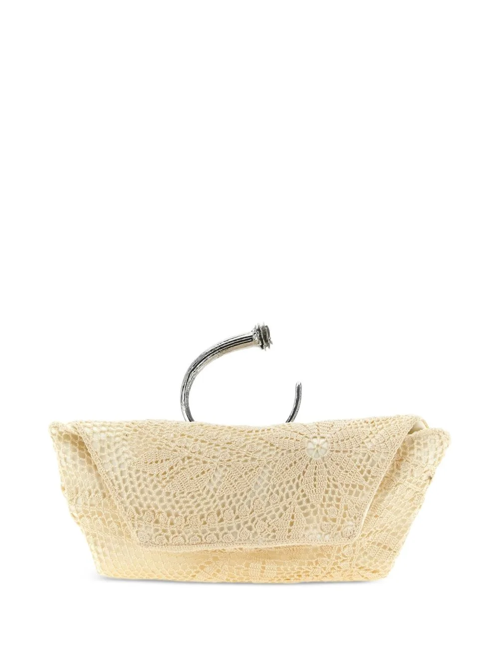 Bracelet Crochet Sculptural-Handle Clutch Bag