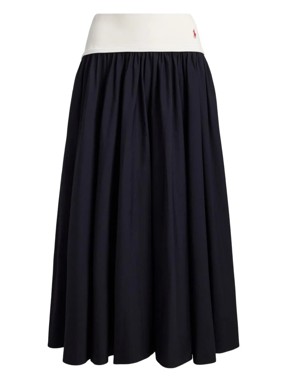 Maxi Contrast-Waistband Skirt by Polo Ralph Lauren