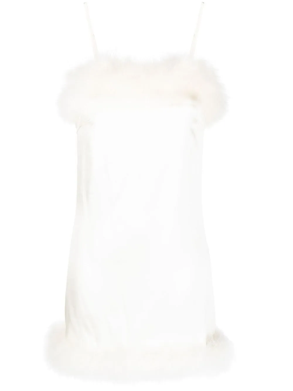 Celeste Feather-Trim Mini Dress by Gilda & Pearl
