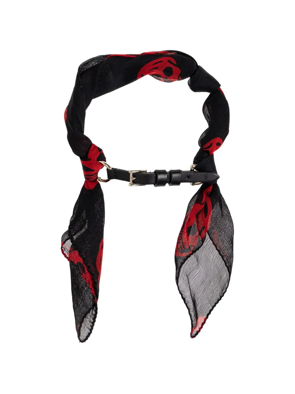 Skull-Motif Silk-Tie Bracelet by Alexander McQueen