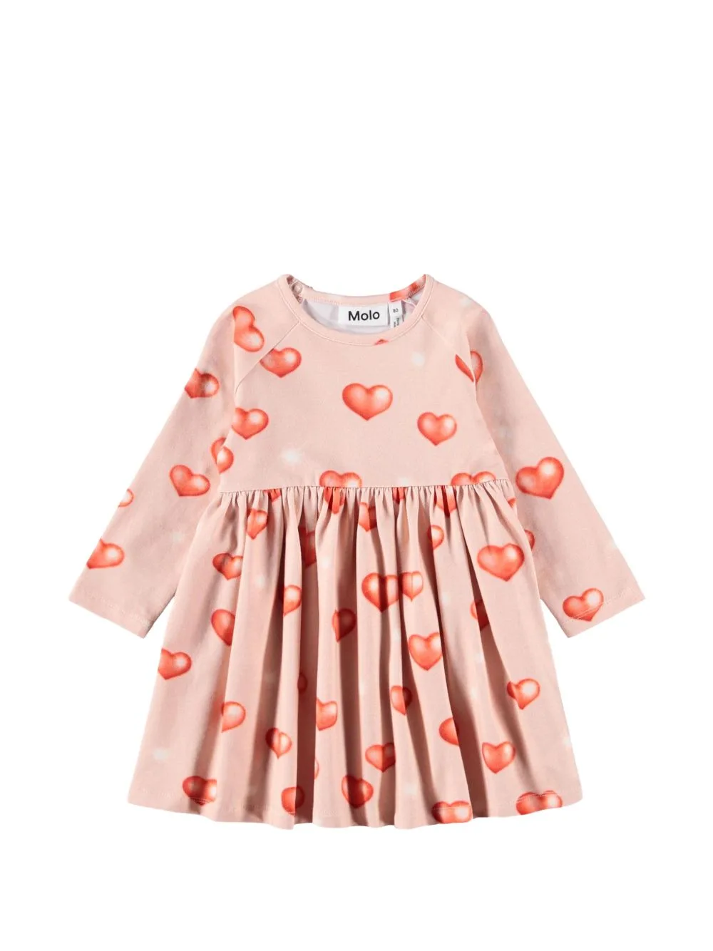 Charmaine Heart-Print Long-Sleeve Dress by Molo