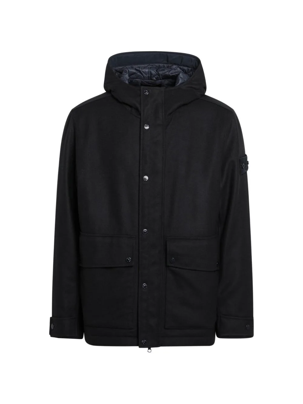 Wool Nylon Flannel S.I. Ghost Parka by Stone Island
