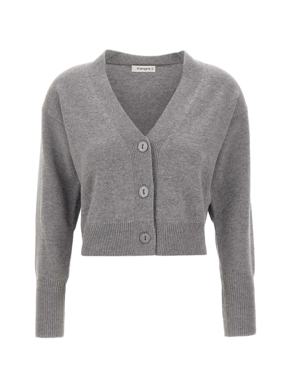 V-Neck Cropped Cardigan by Kangra