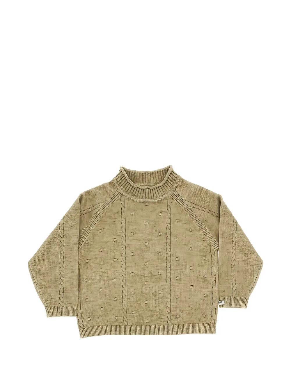 Bobble-Knit Cable-Knit Sweater by Donsje