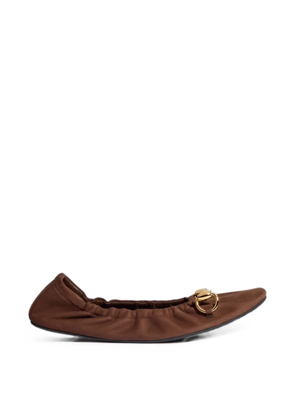Prima Horsebit Leather Ballet Flats by Gucci