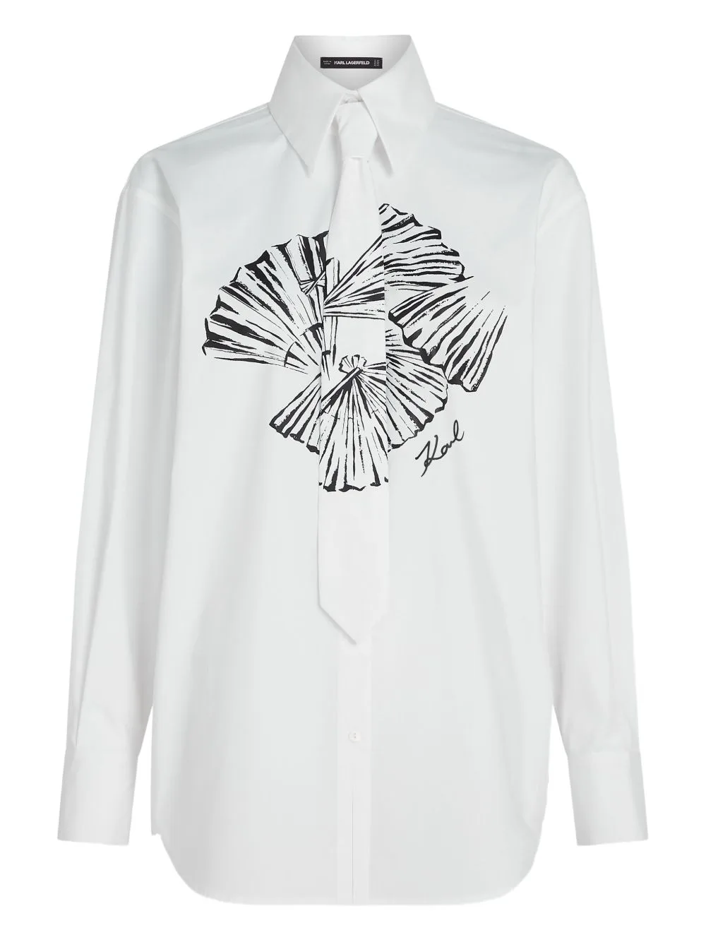 Tie-Detailing Shirt by Karl Lagerfeld