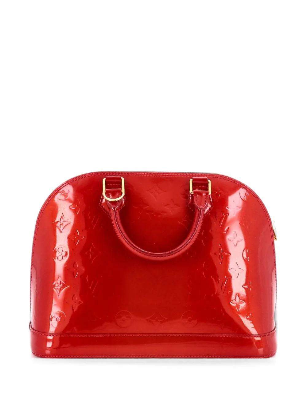 Alma Handbag Monogram Vernis PM Satchel by Louis Vuitton Pre-Owned