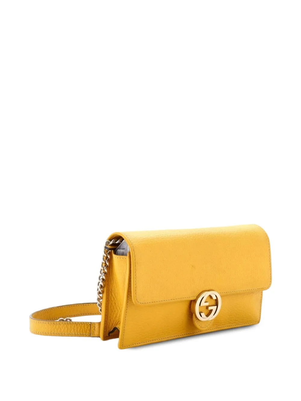Interlocking Wallet on Chain Leather Crossbody Bag by Gucci Pre-Owned