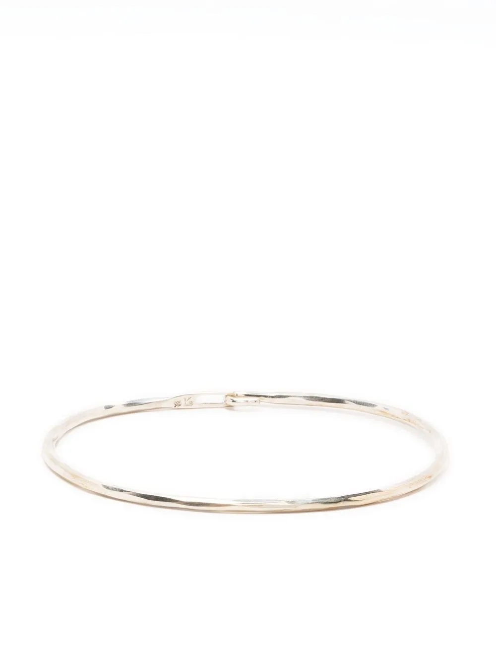 Logo-Engraved Silver Bracelet
