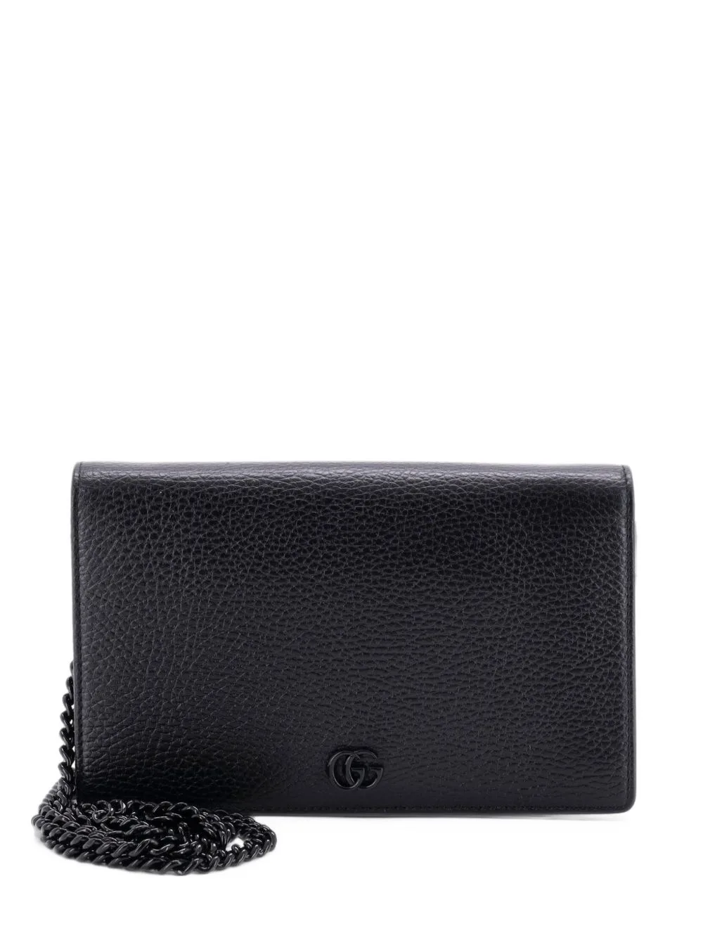 GG Marmont Chain Wallet Leather Mini Crossbody Bag by Gucci Pre-Owned