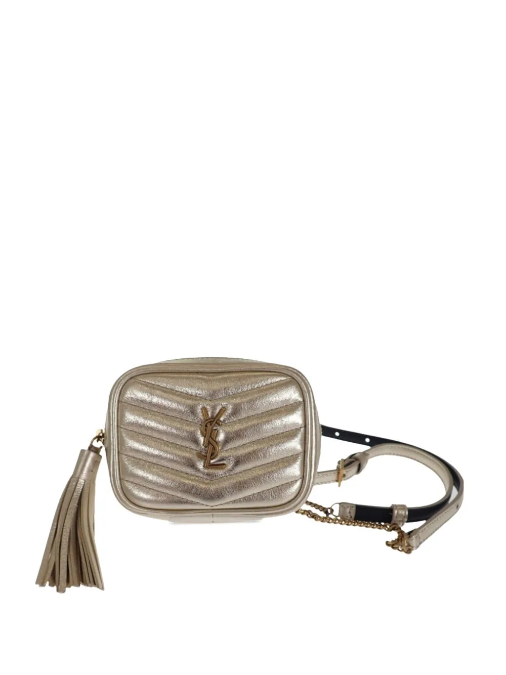 2019-2026 Baby Metallic Matelasse Calfskin Monogram Lou Camera Bag Crossbody Bag by Saint Laurent Pre-Owned