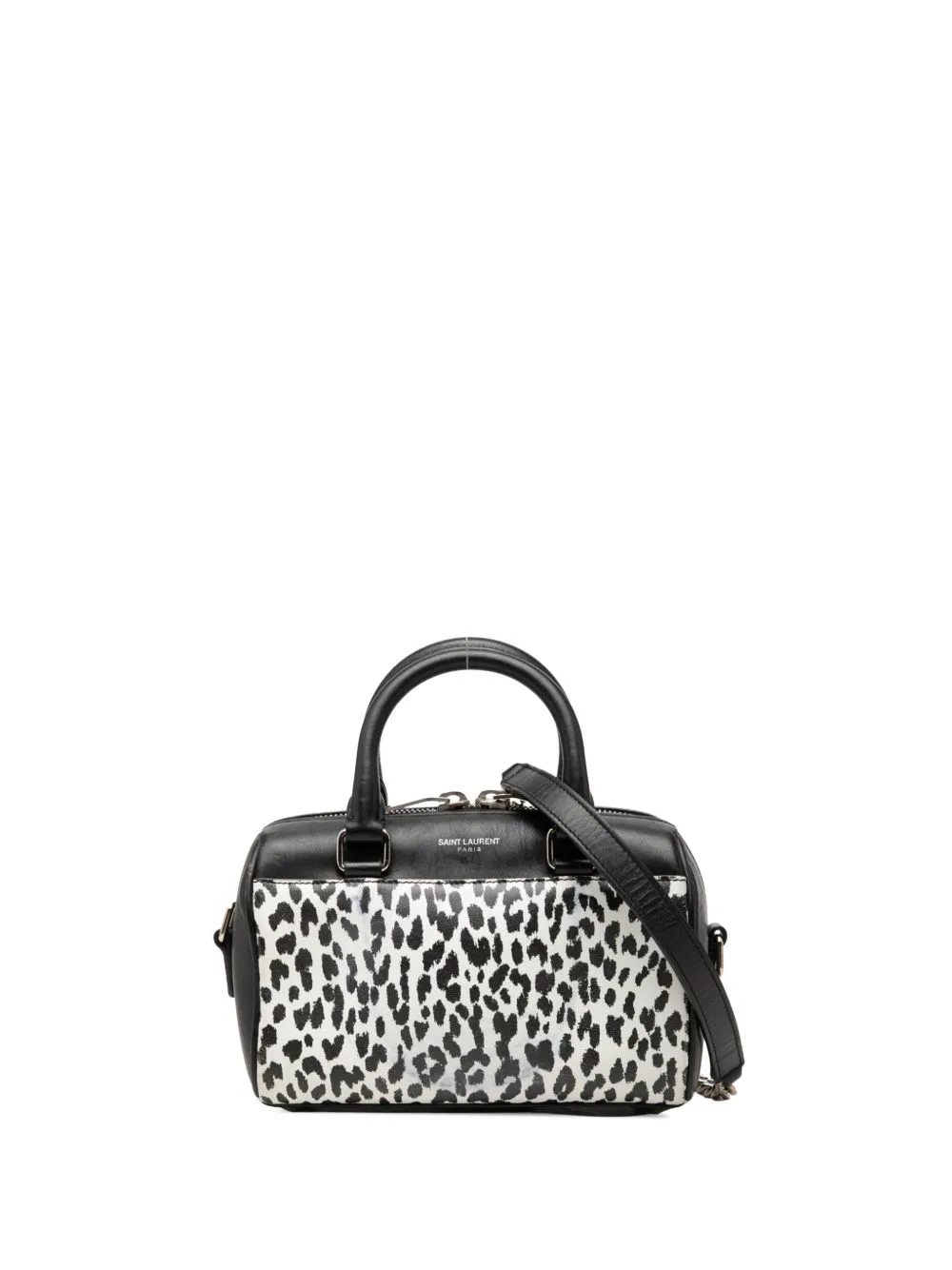 2014 Toy Leather Leopard Print Classic Duffle Satchel by Saint Laurent Pre-Owned