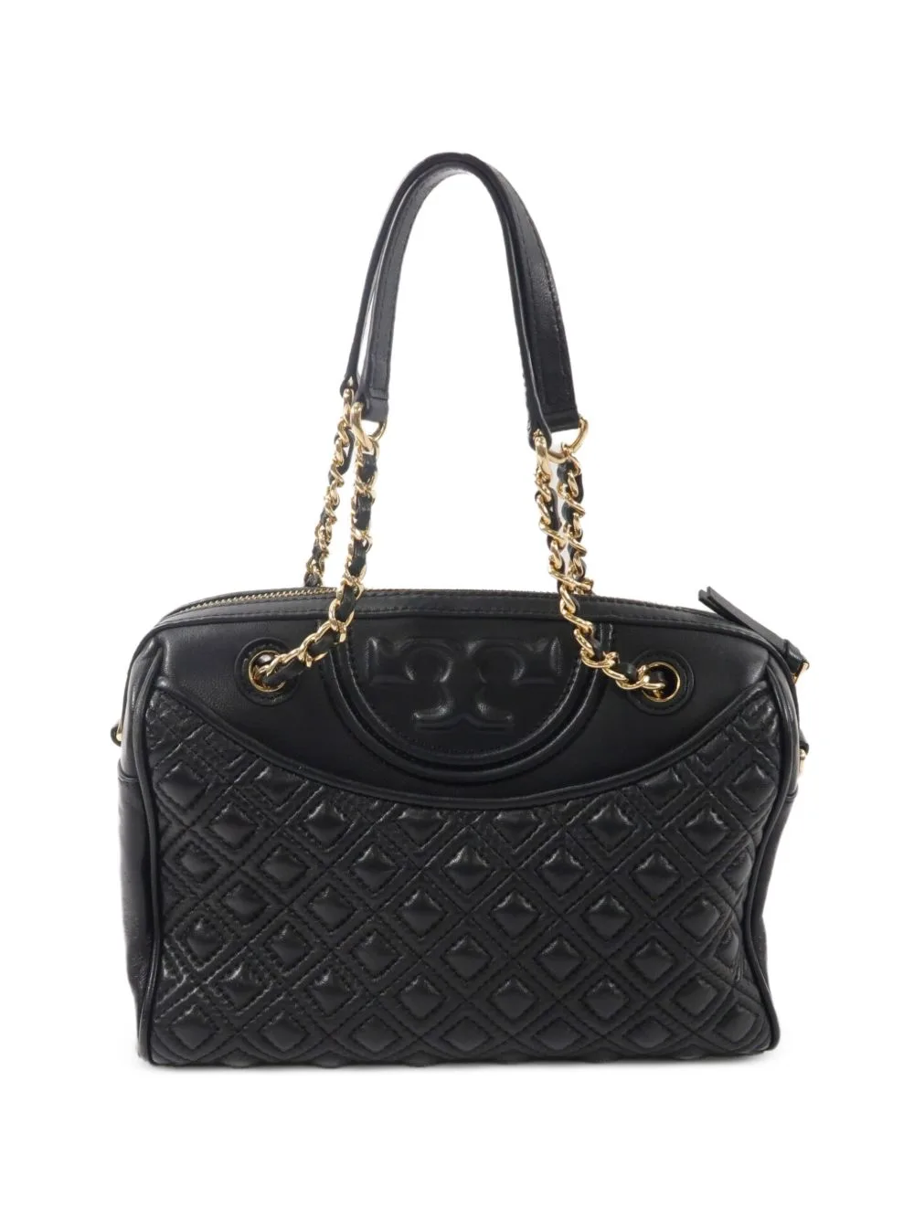 Quilted Logo-Patch Shoulder Bag by Tory Burch